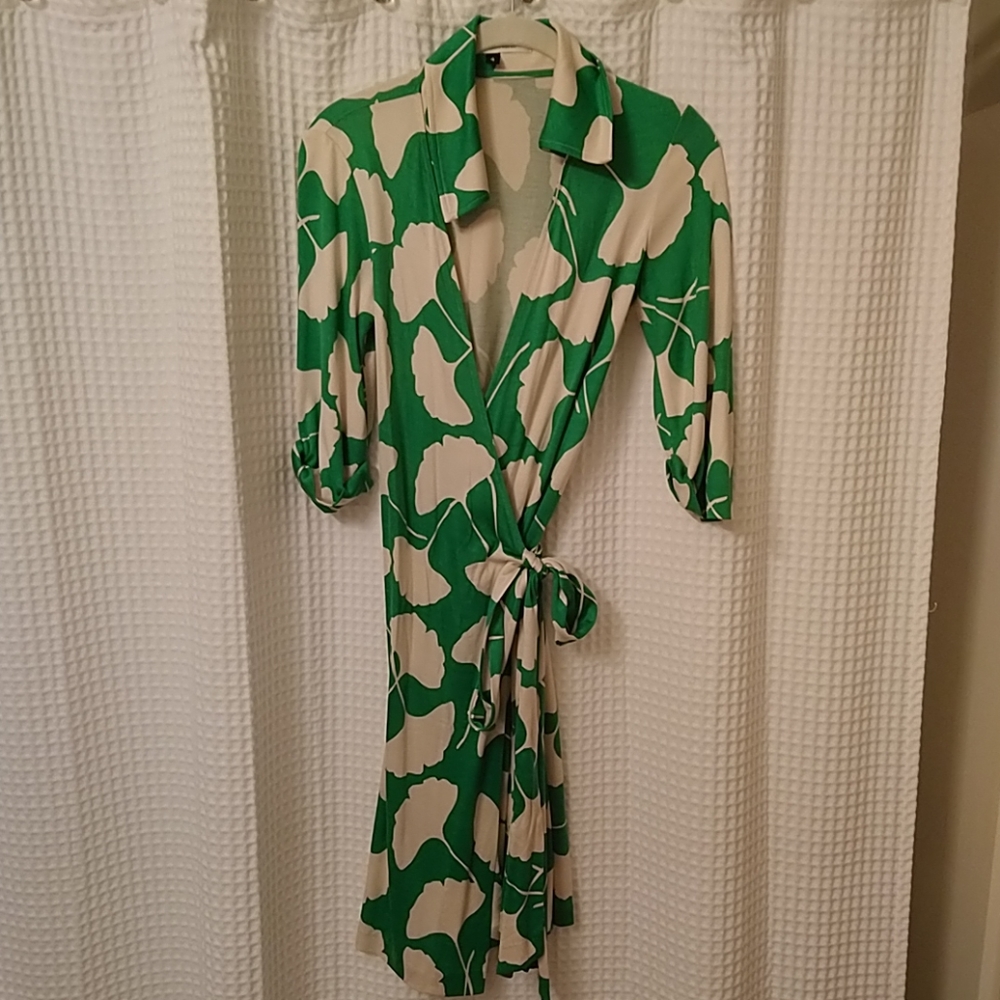 DVF one of a kind spring collection wrap dress